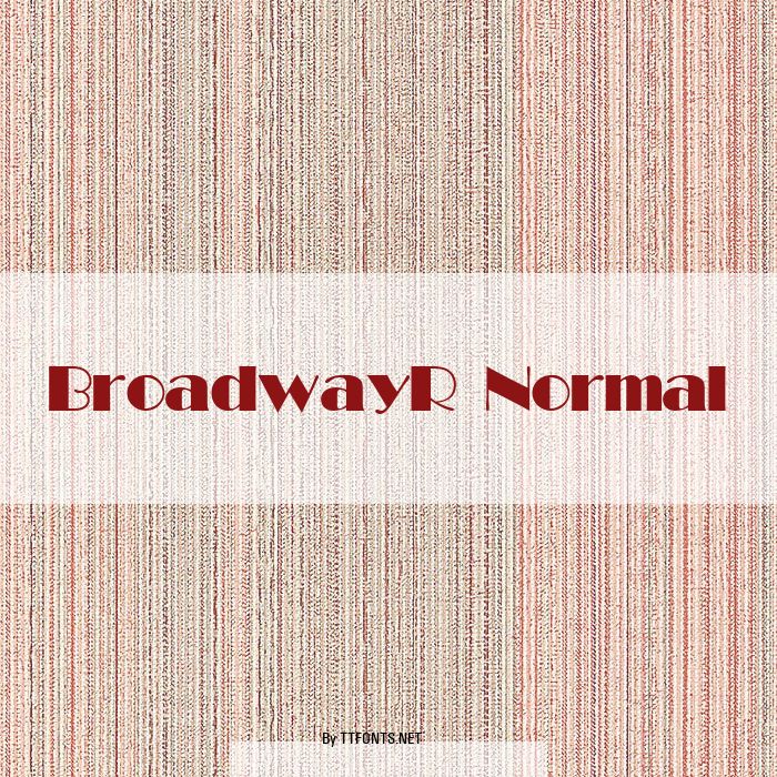 BroadwayR Normal example